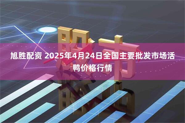 旭胜配资 2025年4月24日全国主要批发市场活鸭价格行情
